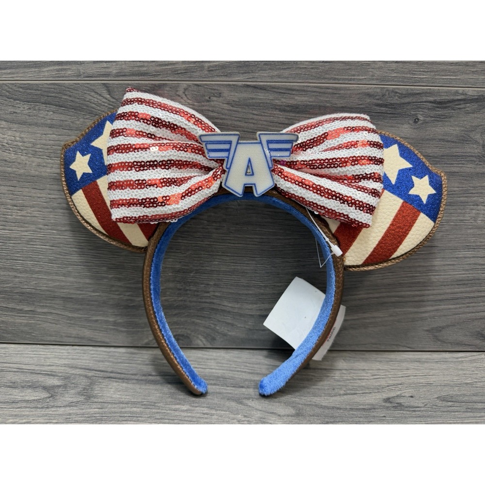 Disney Parks Marvel Captain America Ear Headband for Adults Red White Blue Ears